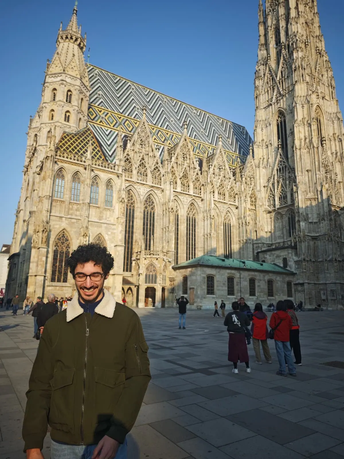 Francesco Sguotti a Vienna durante un viaggio